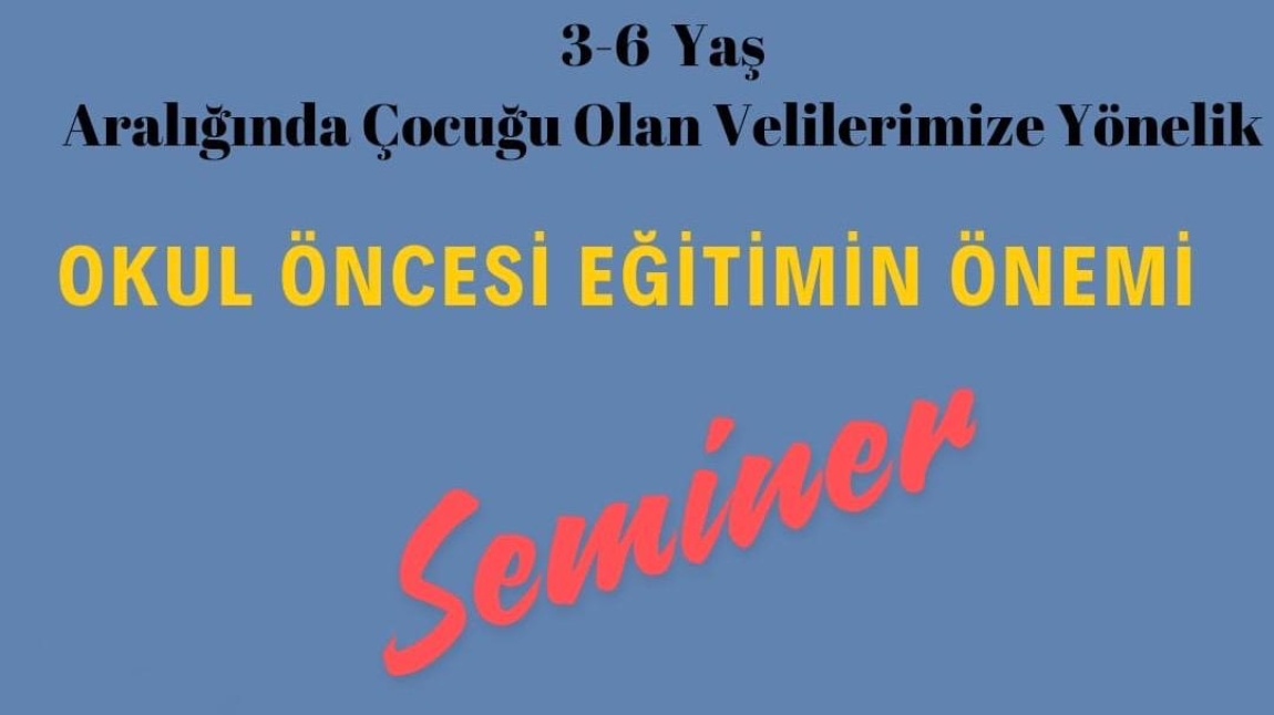 Balıkesir Rehberlik ve Araştırma Merkezinden ''Okul Öncesi Eğitimin Önemi'' Konulu Seminer 